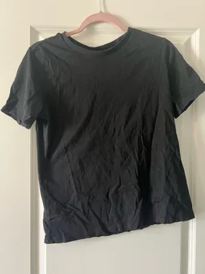 H&M Basic Tee Black Short Sleeve thumbnail 1