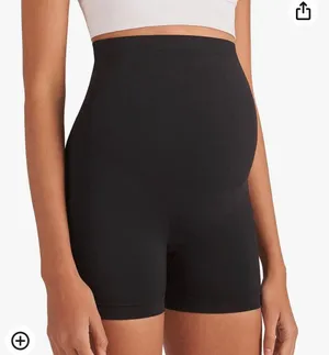 Enerful Women's Maternity Shorts Biker Summer Soft Seamless Pregnancy Yoga Workout Active Short Leggings Over Belly 5"/8" thumbnail 4