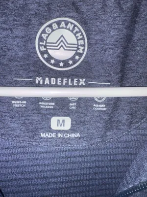 Flag & Anthem Madeflex Warren Quarter Zip Performance Pullover – Navy Blue Size M thumbnail 3