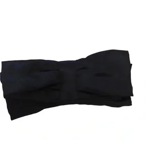 New Black satin formal coquette Bow purse evening bag. clutch classic black tie thumbnail 2