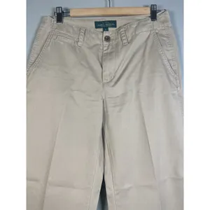Ralph Lauren Pants Womens‎ 6 Khaki Beige Tan Preppy Office Trousers Neutral Wide thumbnail 2
