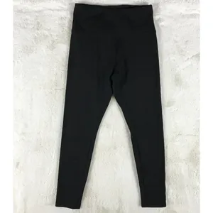 THREE DOTS Tummy Control Black Cotton Crop Leggings SMALL thumbnail 5