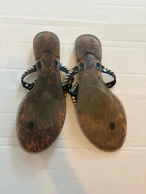 Jack Rogers Georgica Jelly Sandals in Brown Tortoiseshell Size 9 thumbnail 2