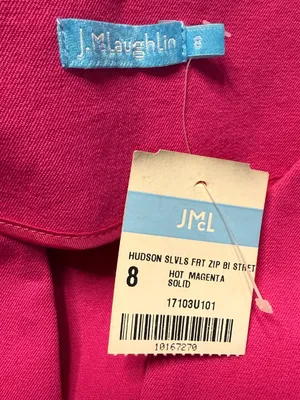 J. McLaughlin Hudson Front Zip Bi-Stretch Sheath Dress Women's 8 Pink Formal NWT thumbnail 11