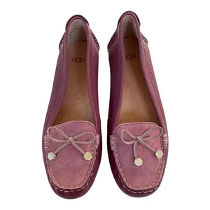 EUC UGG Leather Brinley Driving Moccasins / Loafers Rose Size 7 thumbnail 2