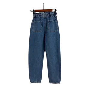 ZARA Jeans Retro Paper Bag Timeless High Waist Denim Blue Jeans Size 0 thumbnail 2