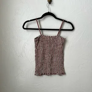 Madewell Jacquard smocked tank top in stripe▪️size XS thumbnail 6