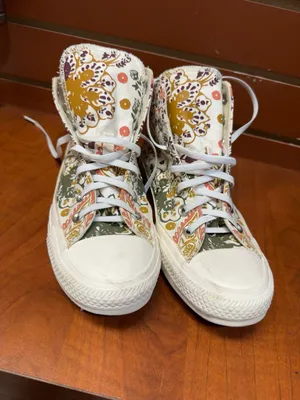 Converse Chuck Taylor All Star Floral High Top Sneakers Women Sz 6.5 Boho Canvas thumbnail 5
