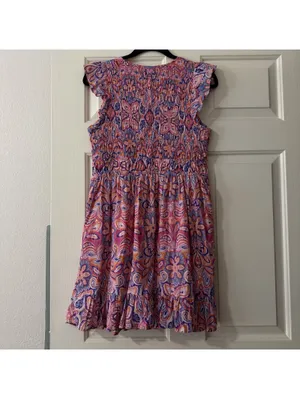 Anthropologie Peregrine Boho Floral Paisley Mini Dress S Small Pink Multi Color thumbnail 11