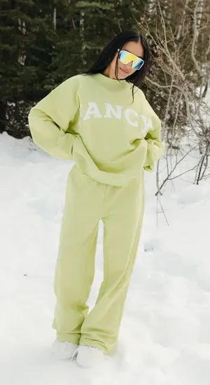 Fancy Boutique fleece wide leg sweatpants thumbnail 1
