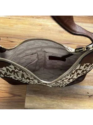 Michael Kors Women's Brown and Cream Shoulder Bag #260125 thumbnail 8