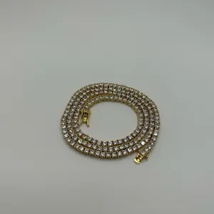 Kay Jewelers Moissanite Iced Out Tennis Chain Gold 3mm 22 Inches Brand New VVS1 Fast Ship thumbnail 1
