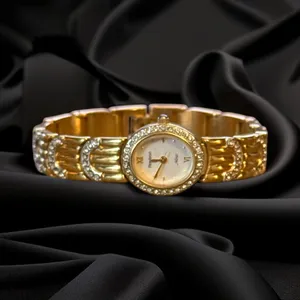 Vintage Armitron gold tone pave watch thumbnail 1