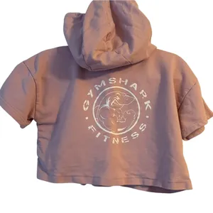 Gymshark Legacy Cropped Short Sleeve Hoodie in Baby Pink Size Medium thumbnail 3