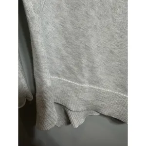 Verve Ami Sweater Asymmetrical Hem Long Sleeves Womens Size Medium Light Gray thumbnail 5