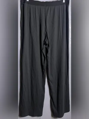 SKIMS Cotton Rib Relaxed Lounge Pants in Black. Size Medium thumbnail 4