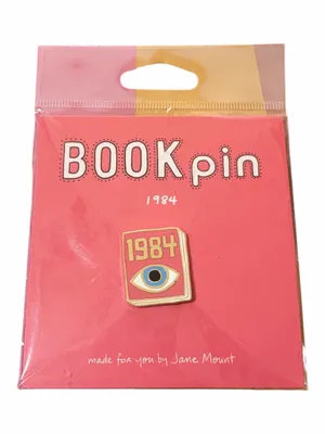 NEW Ideal Bookshelf Classic Books 1984 Enamel Pin thumbnail 2