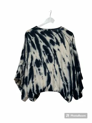 Young Fabulous & Broke Tia Tie Dye Cross Front Kimono Sleeve Crop Blouse Medium thumbnail 2