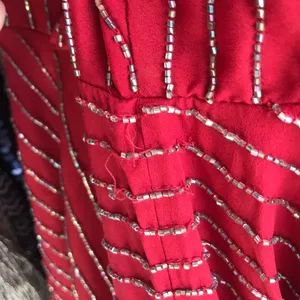 Revolve Lovers Friends Caterina Red Embellished Dress NEW Christmas party thumbnail 4