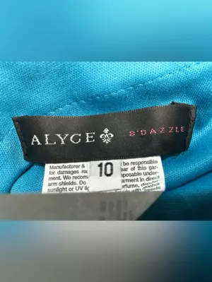 Alyce Paris Turquoise Beaded Strapless Formal Prom Evening Gown Size 10 thumbnail 11