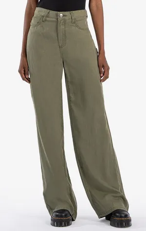 Kut From The Kloth Sienna High RIise Wide Leg‎ - Olive Green 2 thumbnail 1