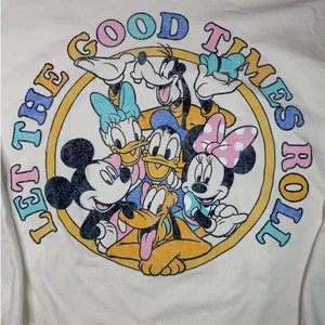 Disney Parks Mickey & Friends Crewneck Sweatshirt XL Good Times Roll Retro Style thumbnail 3