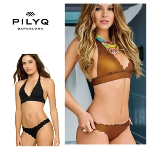 New. PilyQ Copper Reversible Wave bikini set. M-top/L-bottom. Runs small thumbnail 2