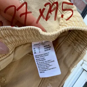 American Eagle cargo pants tan high-rise, straight-leg style sz 2 thumbnail 6