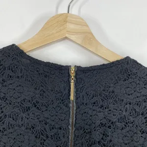 Juicy Couture Black Lace Long Sleeve Back Zip Sheath Dress‎ Womens Size Medium M thumbnail 8