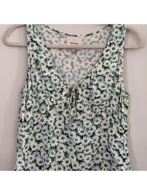 Reformation Miri Floral Tie Front V-Neck Top thumbnail 4