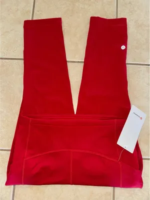 Lululemon Swift Speed With Pockets High Rise 21” Dark Red Size 8 NWT thumbnail 1