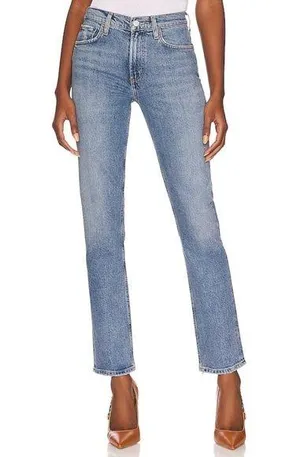 Agolde Lyle Low Rise Slim in Hour Organic Cotton Blend Size 23 thumbnail 1