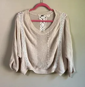 Miss me size‎ small beige sweater thumbnail 1