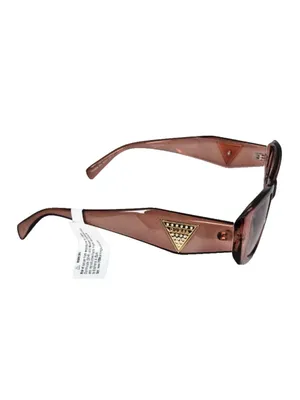 GUESS Translucent Brown Sunglasses Gold Rhinestone-Accented Logos GO00086-45B thumbnail 7