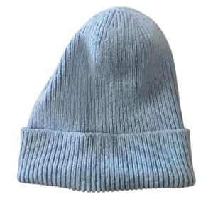 Club‎ Monaco Light Blue Knit ribbed Beanie wool alpaca One size thumbnail 1