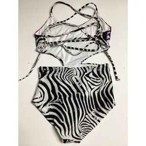 New. Pilyq beaded animal print swimsuit. thumbnail 9