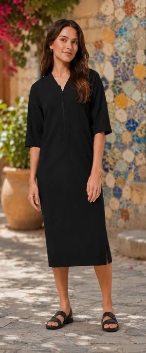 Lululemon The Lab Sarala Dress 3/4 Sleeve Size 8 Black thumbnail 1