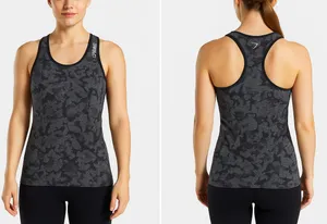 Gymshark Camo Racerback Tank Black/Grey Women’s Size Large thumbnail 3