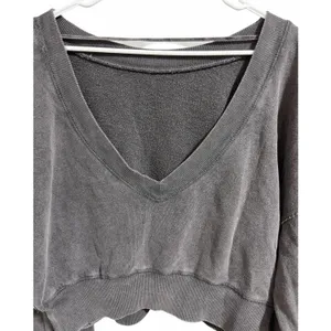 Free People‎ Take Me Back Pullover Charcoal Women's Size XS thumbnail 4