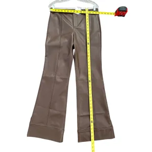 Free People Glow Up Faux Leather Pant in Potting Soil size 8 NWT thumbnail 9