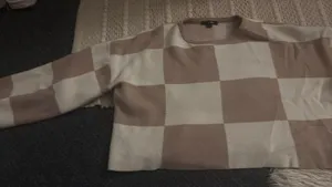 PaperMoon Women’s Checkered Print Sweater thumbnail 1