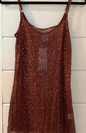 happening in the present Sequin Camisole Tank in Copper thumbnail 1