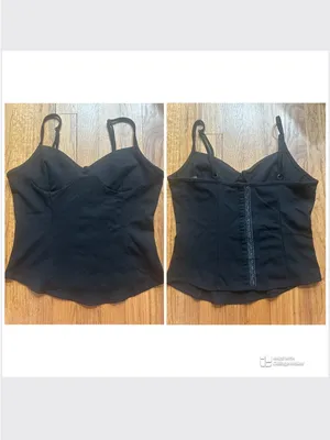 Forever 21 Black Tagged Top size Large thumbnail 2