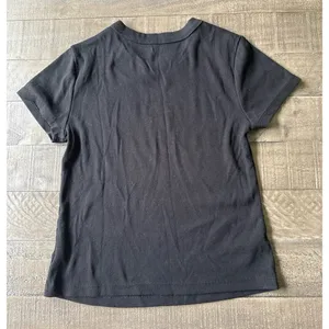 Old Navy‎ Women's Black Ribbed Short Sleeve Tee Size Medium thumbnail 6