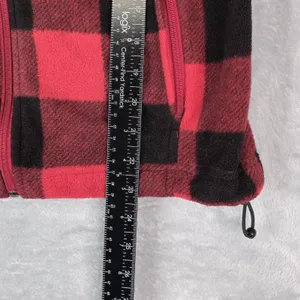 Columbia Jacket Womens M Benton Springs Full-Zip Fleece Red‎ Black Lumberjack thumbnail 9