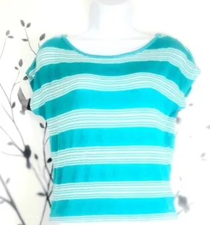 Aeropostale Womens Striped Knitted Pullover Sweater Blue White XS thumbnail 1