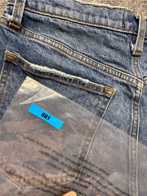 Abercrombie & Fitch Woman’s 10 High-Rise Distressed Denim Mom Shorts Blue thumbnail 7