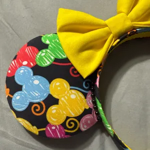 Disney's Mickey Mouse Balloon Ears Headband with Yellow Cotton Bow thumbnail 2
