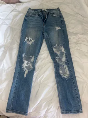 Windsor Jeans Distressed High-Rise thumbnail 1
