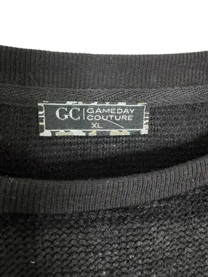 NEW Gameday Couture Purdue Boilermakers Chenille Pulliver Sweater Black Size XL thumbnail 5